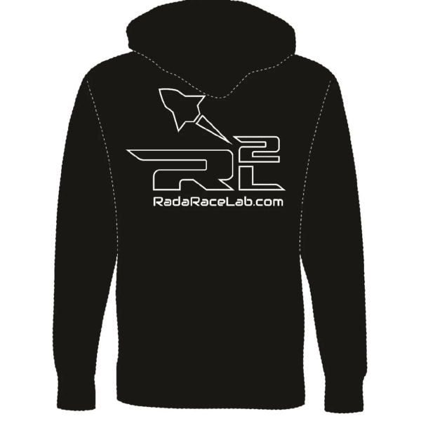 Rada Race Lab Zip Hoodie Black R2L Outline