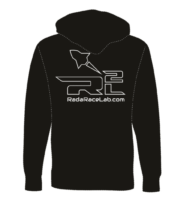 Rada Race Lab Zip Hoodie Black R2L Outline