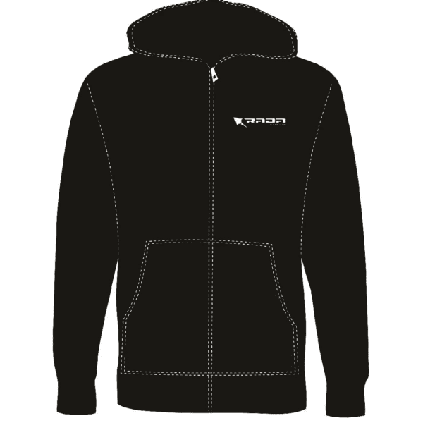 Rada Race Lab Zip Hoodie Black R2L Outline