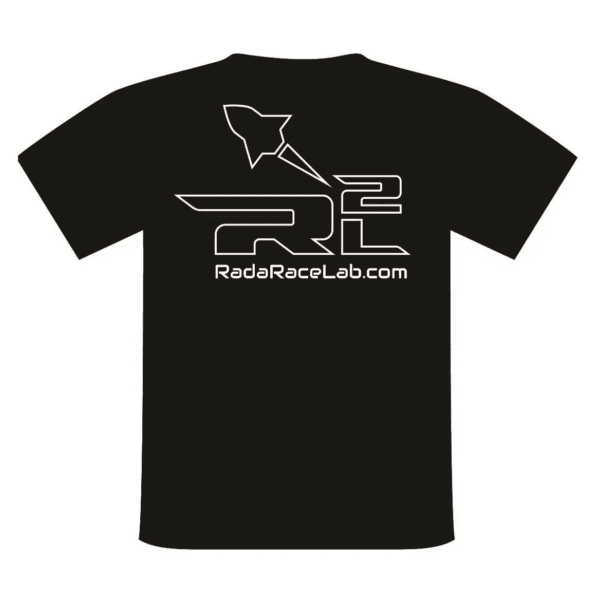 Rada Race Lab Black Tee Outline Logo