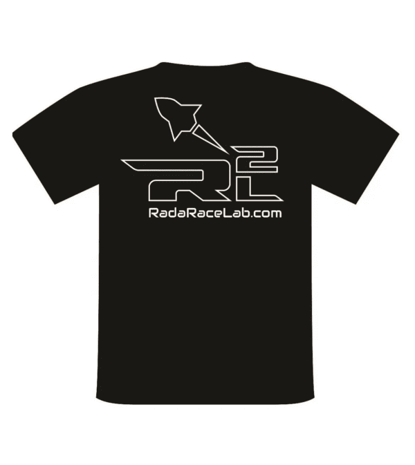 Rada Race Lab Black Tee Outline Logo